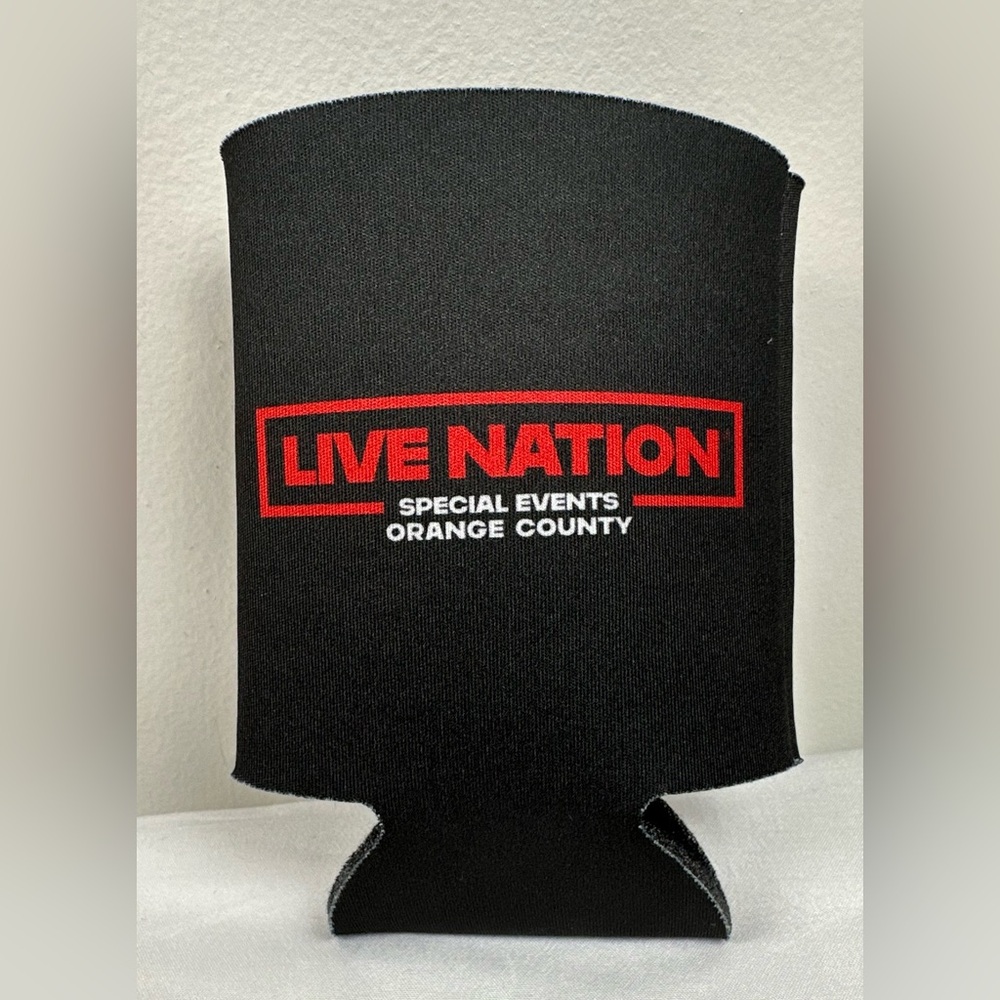 Live Nation Special Events Orange County Black Red Can Cooler Koozie Memorabilia
